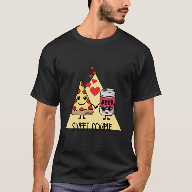 Camiseta Sweet Pizza And Beer (Frente)