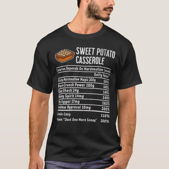 Camiseta Sweet Potato Casserole Thanksgiving Recipe (Frente)