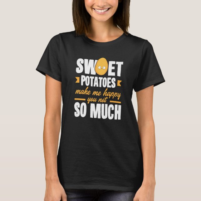 Camiseta Sweet Potatoes Makes Me Happy Vegetable (Frente)
