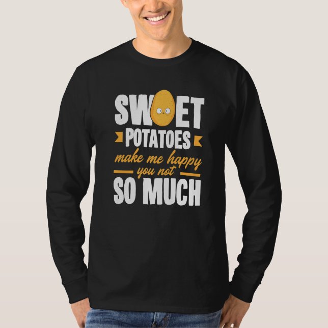 Camiseta Sweet Potatoes Makes Me Happy Vegetable (Frente)