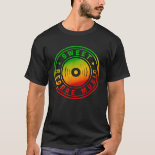 Camiseta Sweet Reggae Music Rasta Cores em Reggae Afetado