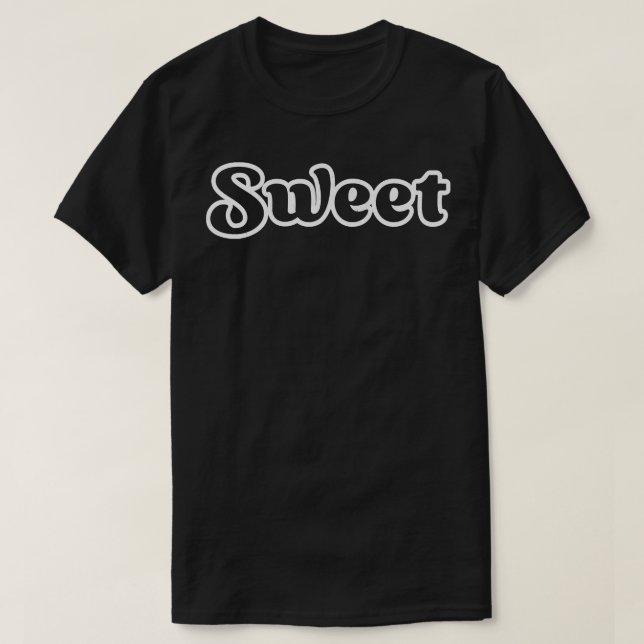 Camiseta Sweet Retro 70s Glam Rock (Frente do Design)