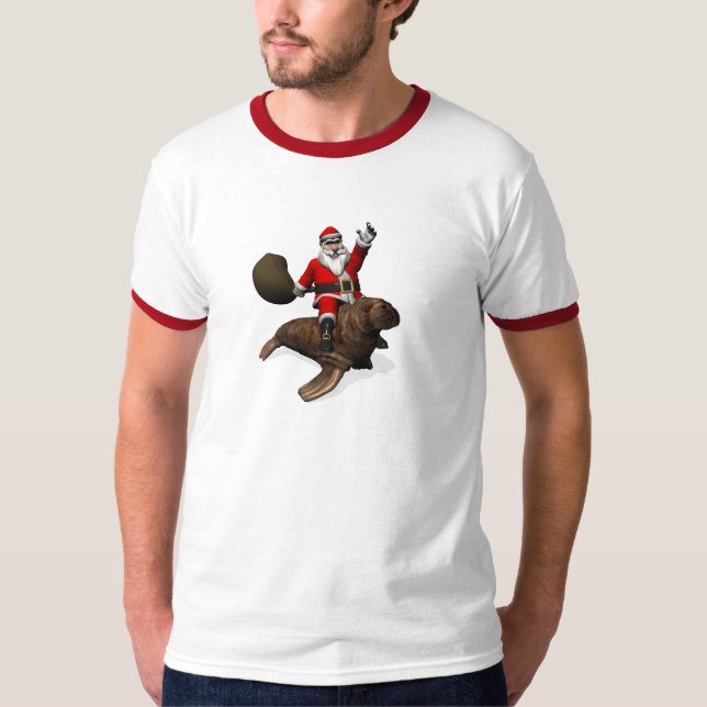 Camiseta Sweet Santa Claus Loves Walruses (Frente)
