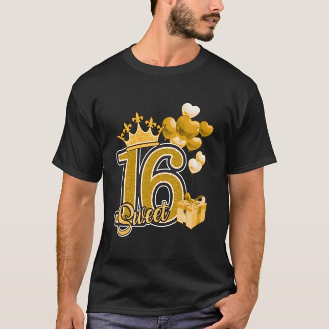 Camiseta Sweet Sixn Golden 16 Year (Frente)