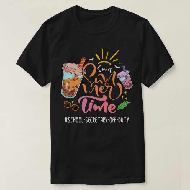 Camiseta Sweet Summer Time School - Secretário da Escola do (Frente do Design)