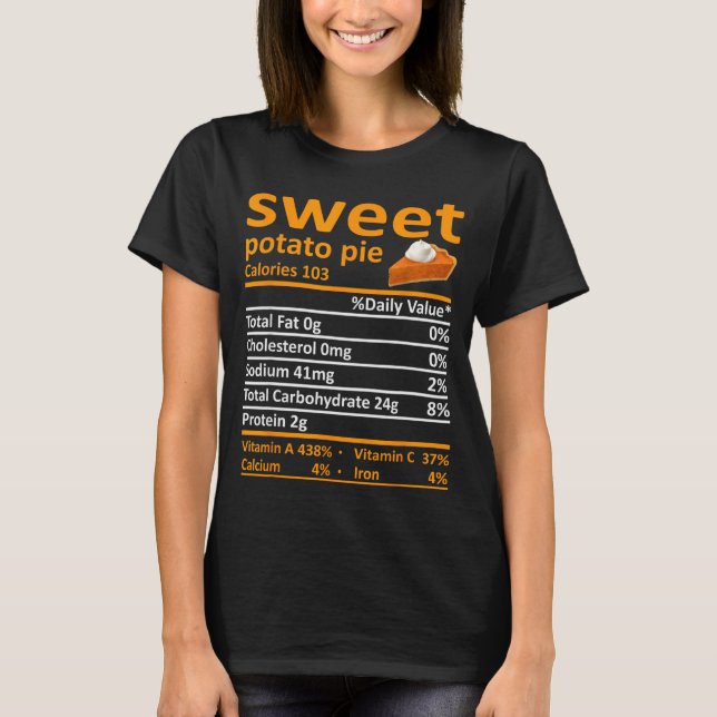 Camiseta Sweet Tato E Nutrition Food Thanksgiving Funny Xma (Frente)