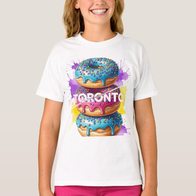 Camiseta Sweet Toronto, Bright Rosquinhas, por Natasha Us (Frente)