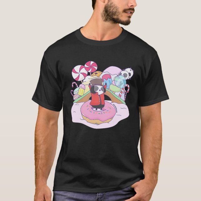 Camiseta Sweet wizard panda in candy country chocolate fact (Frente)