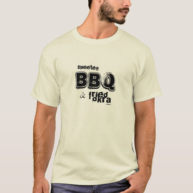 Camiseta sweetea, CHURRASCO & quiabo fritado (Frente)