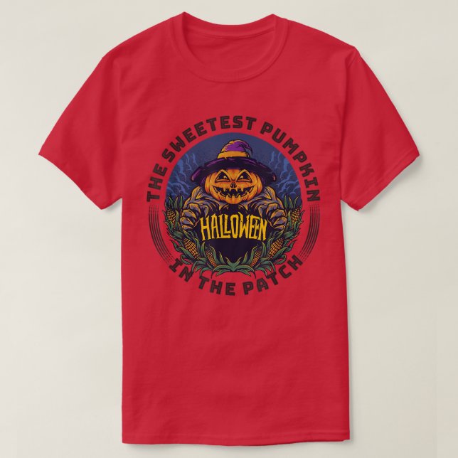 Camiseta Sweetest Pumpkin in the Patch Funny Jack-O-Lantern (Frente do Design)