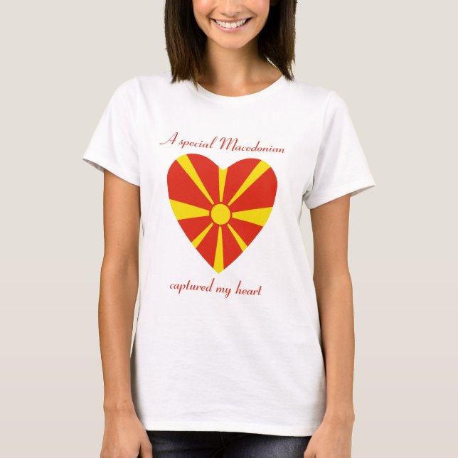 Camiseta Sweetheart, Bandeira da Macedônia do Nort (Frente)