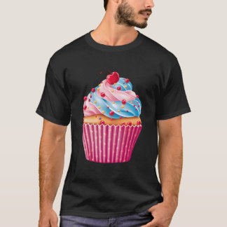Camiseta Sweets K Cupcake Sprinkles Pattern Dessert Food