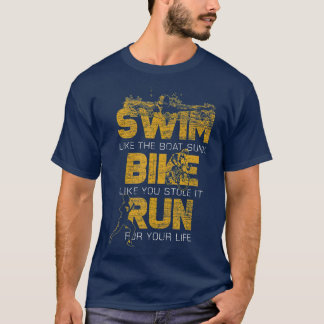 Camiseta Swim Bike Run riathlete Gifts riathlon
