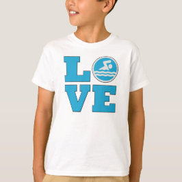 Camiseta Swim Love For Competitive Swimmers or Coaches