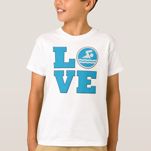 Camiseta Swim Love For Competitive Swimmers or Coaches (Frente)