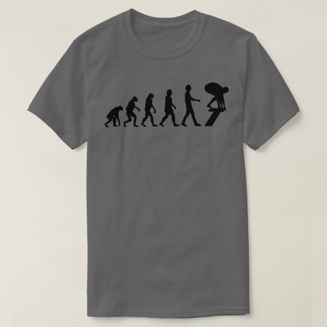 Camiseta Swimmer Evolution Nadando Presente 1 (Frente do Design)