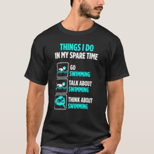 Camiseta Swimmer Spare Time Fala Sobre Nadar