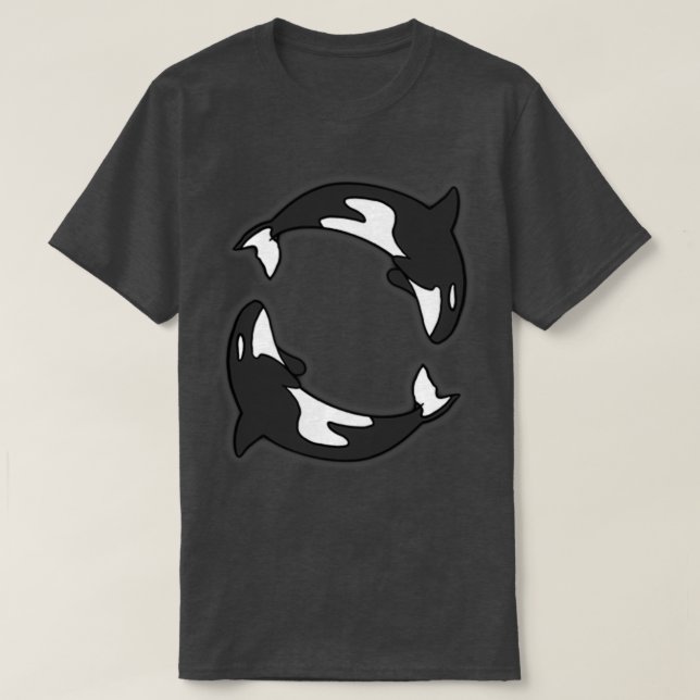 Camiseta Swimming Orcas (Frente do Design)