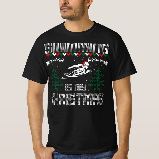 Camiseta Swimming Sports Outdoors Is My Christmas Gift (Frente)
