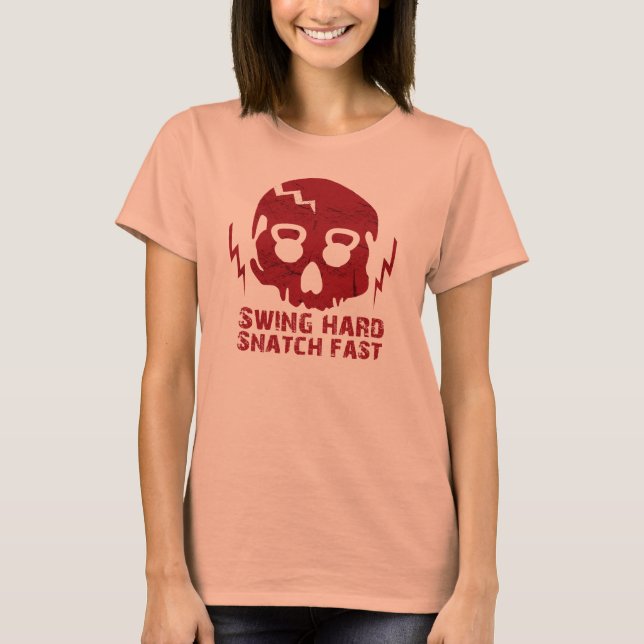 Camiseta Swing Duro Snatch SkullLadies Burnout Tshirt (Frente)