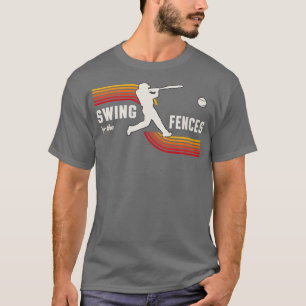 Camiseta Swing For The Fences Retro Baseball Divertido