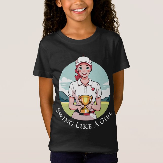 Camiseta Swing Like a Girl Fine Jersey Golf T-Shirt (Frente)