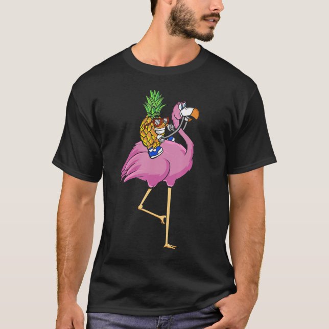 Camiseta Swing Pineapple Andando Flamingo Swinger Men Wom (Frente)