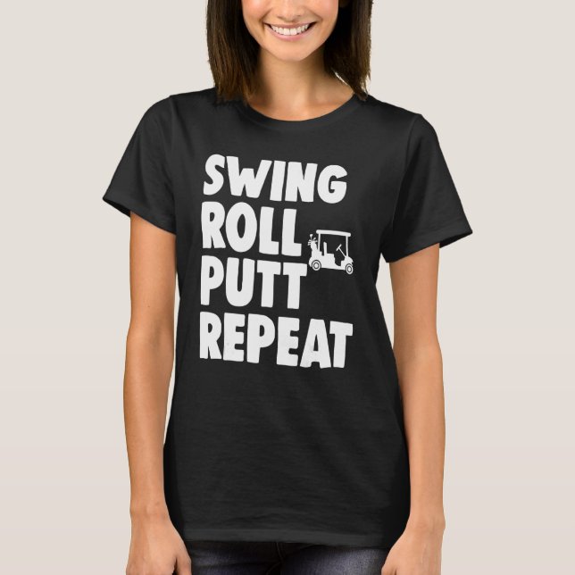 Camiseta Swing Roll Putt Repórter Jogadoras Golf (Frente)