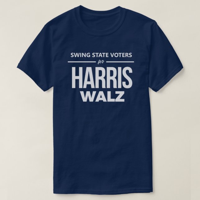 Camiseta Swing State Voters para Harris Walz (Frente do Design)