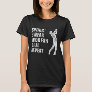 Camiseta Swing Swear Procure Repetição Da Bola -