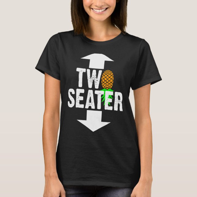 Camiseta Swinger 2 assento para cima do abacaxi para baixo  (Frente)