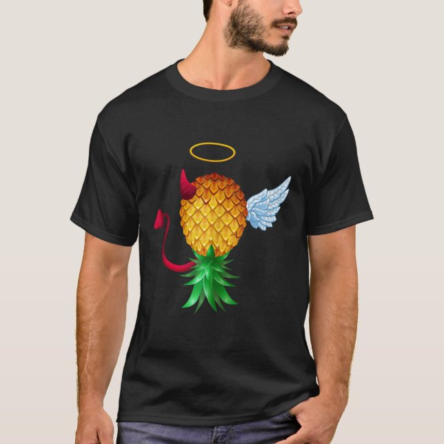 Camiseta Swinger para Baixo Anjo Meio Demônio (Frente)