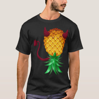 Camiseta Swinger para Baixo Malvado Abacaxi Cavalo Diabo