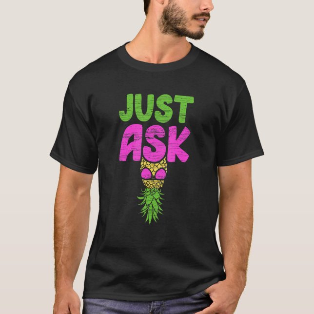 Camiseta Swinger para Partilha de Esposa do Ananás (Frente)