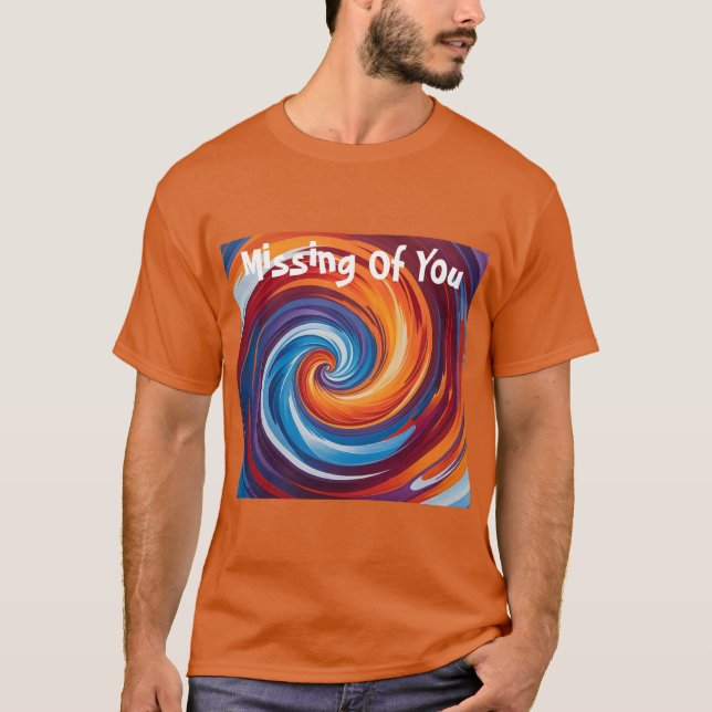 Camiseta Swirl Art Mens Tshirt Design (Frente)