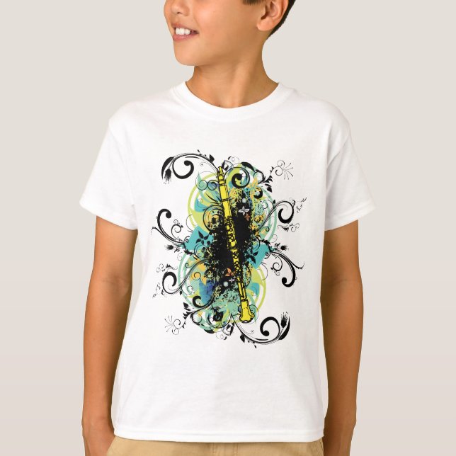 Camiseta Swirl Grunge Clarinet (Frente)