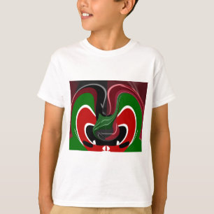 Camiseta Swirling Kenyan Flag: Uma arte moderna do Motif