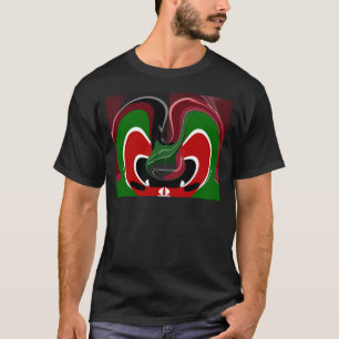 Camiseta Swirling Kenyan Flag: Uma arte moderna do Motif