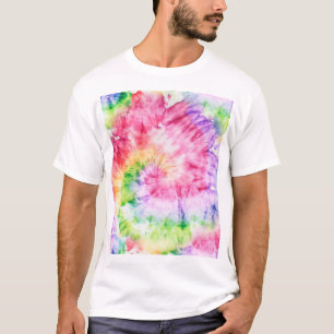 Camiseta Swirls De Verão: Padrões De Tie-Dye Pastel