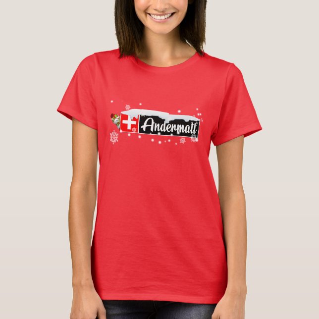 Camiseta Swiss Alp Andermatt Snow Edition (Frente)