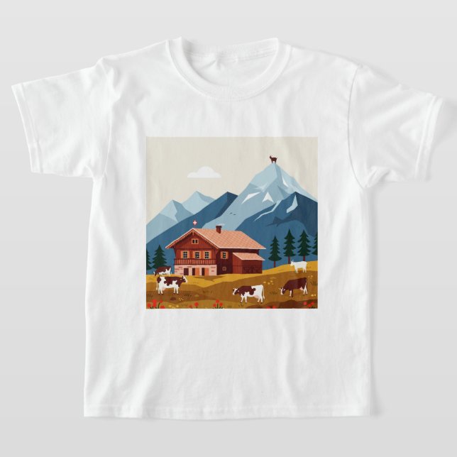 Camiseta Swiss Alpine Scene (Postura )