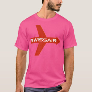Camiseta Swissair - Logotipos Retroativos de Linhas Aéreas