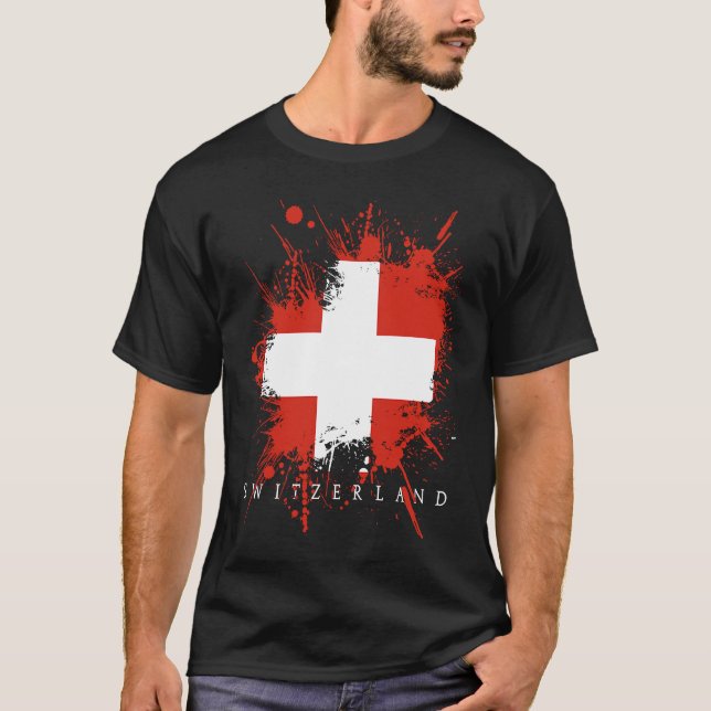 Camiseta Switzerland Flag Bern Genf State Nationality (Frente)