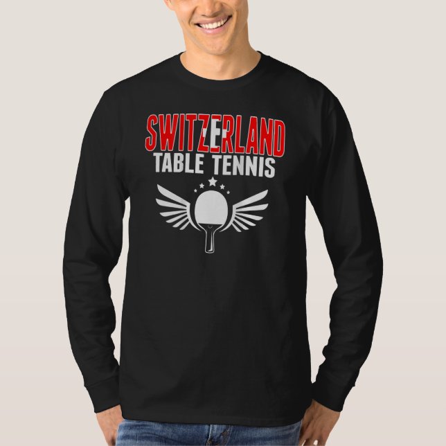 Camiseta Switzerland Table Tennis  Support Swiss Ping Pong  (Frente)