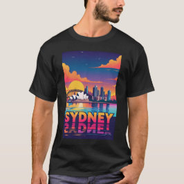 Camiseta Sydney Austrália Skyline Sunset Viagem