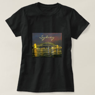 Camiseta Sydney by night Harbor Bridge viagem da Austrália