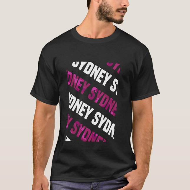 Camiseta Sydney Camo Pattern Pink Camouflage (Frente)