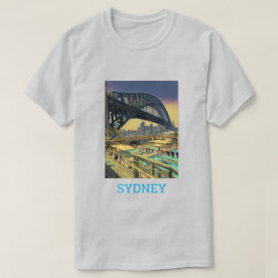 Camiseta Sydney Harbor Bridge viagem art
