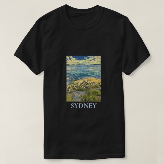 Camiseta Sydney Harbor skyline viagem art (Frente do Design)