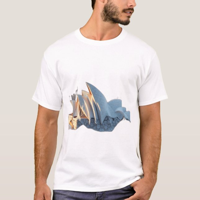 Camiseta Sydney Opera House em Lace Padrões (Frente)